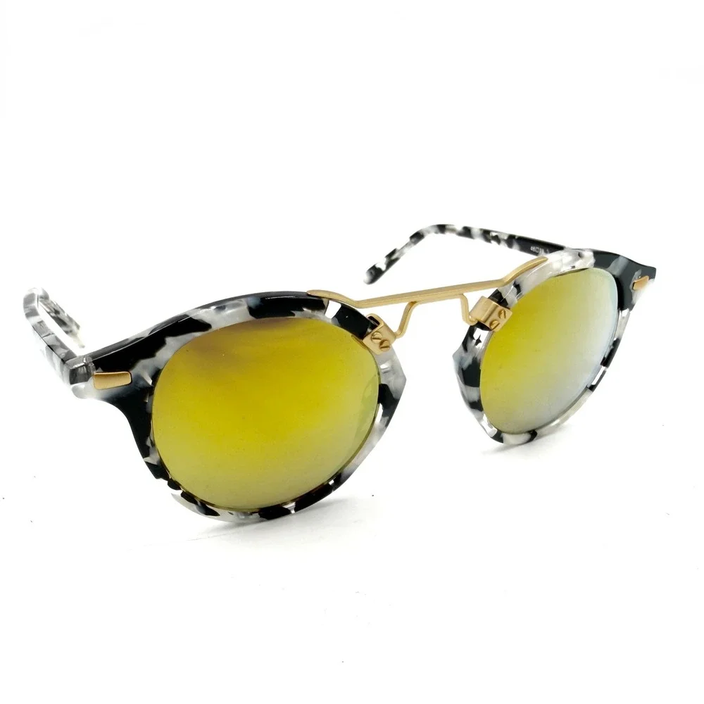 Krewe St Louis Sunglasses Mirrored Oyster Tortoise Gold Bridge